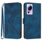 For Xiaomi Civi 2 Line Pattern Skin Feel Leather Phone Case(Royal Blue)