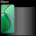 For Realme 13 4G / 13+ 50pcs 0.26mm 9H 2.5D Tempered Glass Film