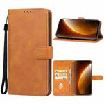 For Realme Narzo 60 Pro Leather Phone Case(Brown)
