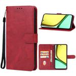 For Realme C67 4G Leather Phone Case(Red)