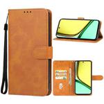 For Realme C67 4G Leather Phone Case(Brown)