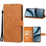 For Realme Narzo 70x Leather Phone Case(Brown)