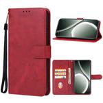 For Realme GT 6T Leather Phone Case(Red)
