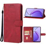 For Realme 12 4G Leather Phone Case(Red)