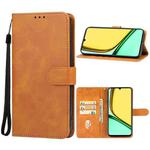 For Realme C61 India Leather Phone Case(Brown)