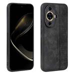 For Huawei nova 11 AZNS 3D Embossed Skin Feel Phone Case(Black)