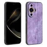 For Huawei nova 11 Pro AZNS 3D Embossed Skin Feel Phone Case(Purple)
