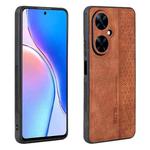 For Huawei Maimang 20 AZNS 3D Embossed Skin Feel Phone Case(Brown)