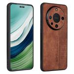 For Huawei Mate 60 Pro AZNS 3D Embossed Skin Feel Phone Case(Brown)