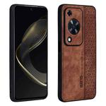 For Huawei Enjoy 70 AZNS 3D Embossed Skin Feel Phone Case(Brown)