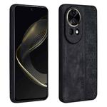 For Huawei nova 12 AZNS 3D Embossed Skin Feel Phone Case(Black)