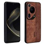 For Huawei Pura 70 Ultra AZNS 3D Embossed Skin Feel Phone Case(Brown)