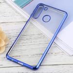 For Samsung Galaxy A21 Ultra-thin Plating TPU Protective Soft Case(Blue)