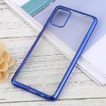 For Samsung Galaxy A71 Ultra-thin Plating TPU Protective Soft Case(Blue)