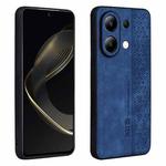 For Xiaomi Redmi Note 13 4G AZNS 3D Embossed Skin Feel Phone Case(Sapphire Blue)