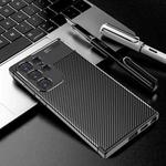 For Samsung Galaxy S24 Ultra 5G Carbon Fiber Texture Shockproof TPU Phone Case(Black)