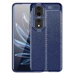 For Honor 90 Pro Litchi Texture Shockproof TPU Phone Case(Blue)