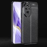 For Honor 200 Litchi Texture Shockproof TPU Phone Case(Black)
