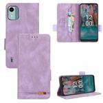 For Nokia C12 / C12 Pro / C12 Plus Magnetic Clasp Leather Phone Case(Purple)