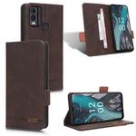 For Nokia C22 Magnetic Clasp Leather Phone Case(Brown)