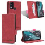 For Nokia C22 Magnetic Clasp Leather Phone Case(Red)