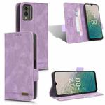 For Nokia C32 Magnetic Clasp Leather Phone Case(Purple)