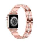 Diamond Metal Watch Band For Apple Watch Series 10 46mm(Pink)