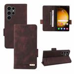 For Samsung Galaxy S24 Ultra 5G Magnetic Clasp Leather Phone Case(Brown)