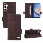 For Samsung Galaxy A35 5G Magnetic Clasp Leather Phone Case(Brown)