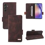 For Samsung Galaxy A55 5G Magnetic Clasp Leather Phone Case(Brown)