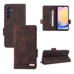 For Samsung Galaxy A25 5G Global Magnetic Clasp Leather Phone Case(Brown)