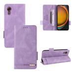 For Samsung Galaxy Xcover 7 Magnetic Clasp Leather Phone Case(Purple)