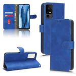 For TCL 40 XE 5G Skin Feel Magnetic Flip Leather Phone Case(Blue)