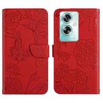For OPPO Reno11 F 5G/F25 Pro 5G HT03 Skin Feel Butterfly Embossed Flip Leather Phone Case(Red)