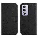 For OPPO A80 EU / A3 Pro Global HT03 Skin Feel Butterfly Embossed Flip Leather Phone Case(Black)