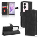 For vivo S17 5G Skin Feel Magnetic Flip Leather Phone Case(Black)