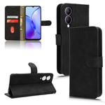 For vivo Y17s 4G Skin Feel Magnetic Flip Leather Phone Case(Black)