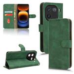 For vivo iQOO 12 Skin Feel Magnetic Flip Leather Phone Case(Green)