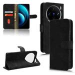 For vivo X100 Skin Feel Magnetic Flip Leather Phone Case(Black)