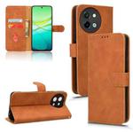 For vivo Y38 5G Skin Feel Magnetic Flip Leather Phone Case(Brown)