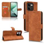For vivo iQOO Z9X Skin Feel Magnetic Flip Leather Phone Case(Brown)