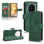 For vivo X200 5G Skin Feel Magnetic Flip Leather Phone Case(Green)