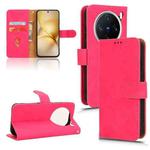 For vivo X200 5G Skin Feel Magnetic Flip Leather Phone Case(Rose Red)