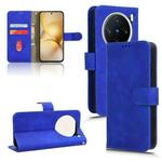 For vivo X200 Pro mini 5G Skin Feel Magnetic Flip Leather Phone Case(Blue)