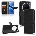 For vivo X200 Pro 5G Skin Feel Magnetic Flip Leather Phone Case(Black)