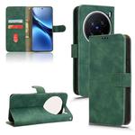 For vivo X200 Pro 5G Skin Feel Magnetic Flip Leather Phone Case(Green)
