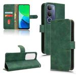 For vivo Y19s 4G Global Skin Feel Magnetic Flip Leather Phone Case(Green)