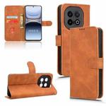 For vivo iQOO 13 Skin Feel Magnetic Flip Leather Phone Case(Brown)