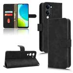 For vivo Y04 4G Skin Feel Magnetic Flip Leather Phone Case(Black)
