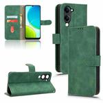 For vivo Y04 4G Skin Feel Magnetic Flip Leather Phone Case(Green)